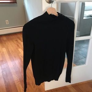 Mock neck black sweater